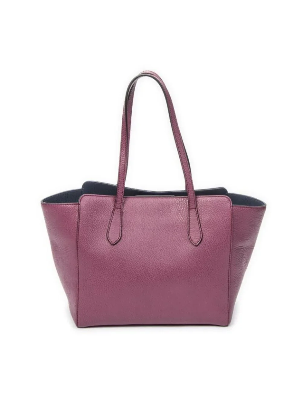 Gucci Small Swing Tote Purple Grain Calf Skin Leather